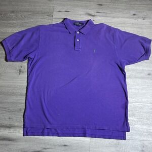 Polo Ralph Lauren Purple Polo Shirt Men's XL Green Pony Short Sleeve